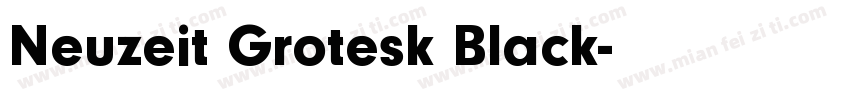 Neuzeit Grotesk Black字体转换
